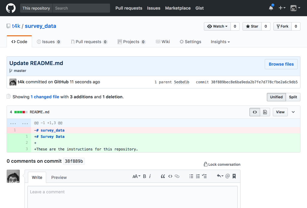 Changes on GitHub