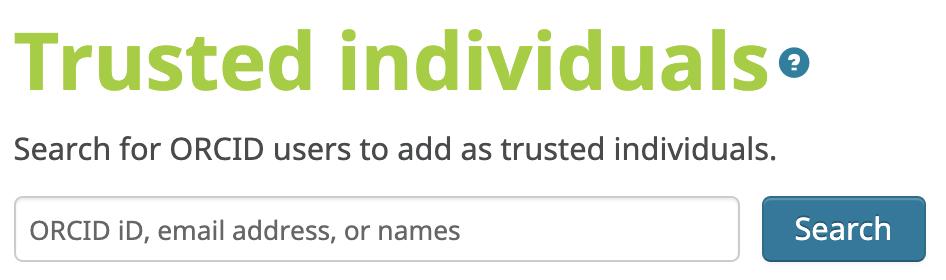 ORCID third party